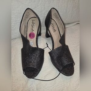 Life Stride Women's Sparkling Black Heels